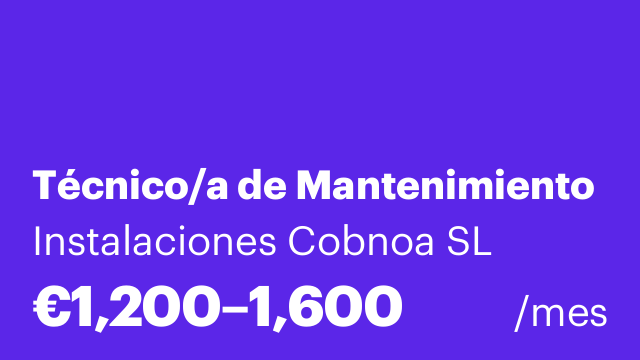 Técnico/a de Mantenimiento