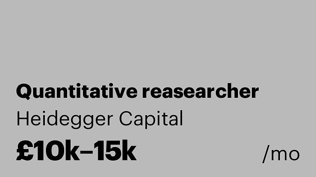 Quantitative reasearcher