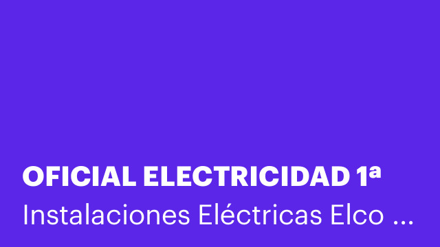 OFICIAL ELECTRICIDAD 1ª
