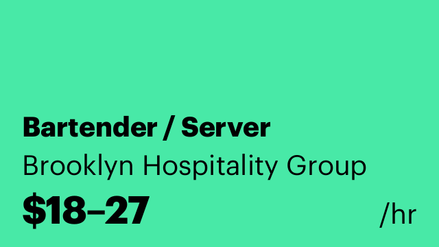 Bartender / Server