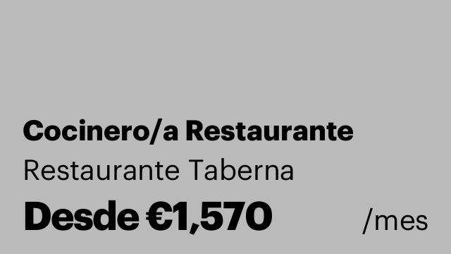 Cocinero/a Restaurante