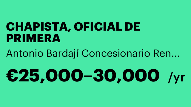 CHAPISTA, OFICIAL DE PRIMERA