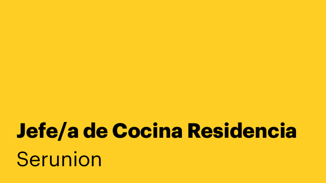Jefe/a de Cocina Residencia