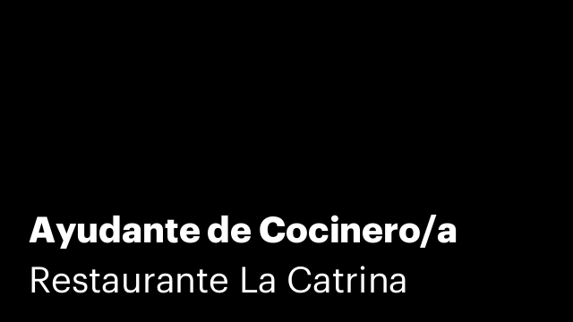 Ayudante de Cocinero/a