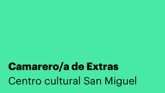 Camarero/a de Extras