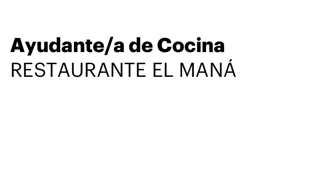 Ayudante/a de Cocina