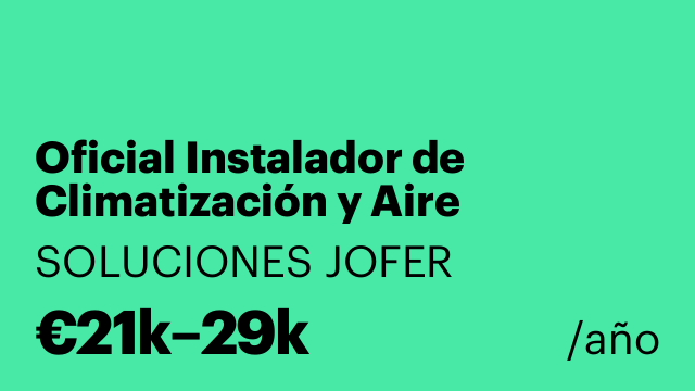 Oficial Instalador de Climatización y Aire Acondicionado Industrial