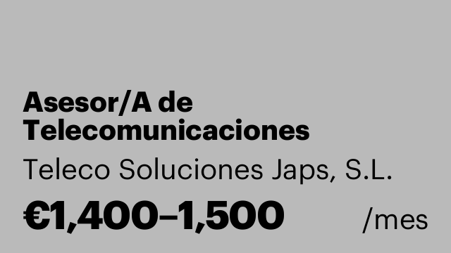 Asesor/A de Telecomunicaciones