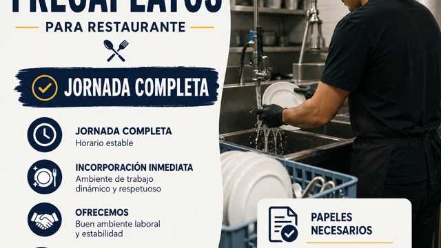Ayudante/a de Cocina y Friegaplatos