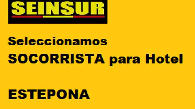 SOCORRISTA PARA HOTEL (ESTEPONA)