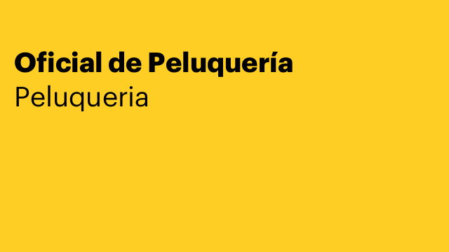 Oficial de Peluquería