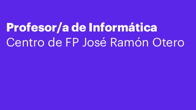 Profesor/a de Informática