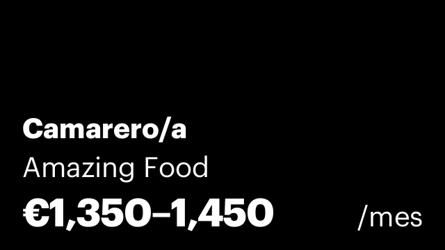 Camarero/a