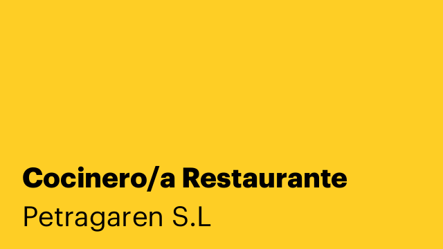 Cocinero/a Restaurante