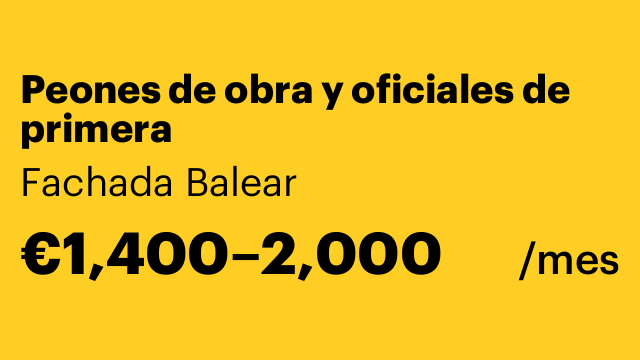 Peones de obra y oficiales de primera