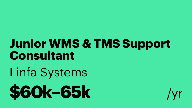 Junior WMS & TMS Support Consultant