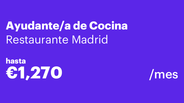 Ayudante/a de Cocina