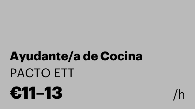 Ayudante/a de Cocina