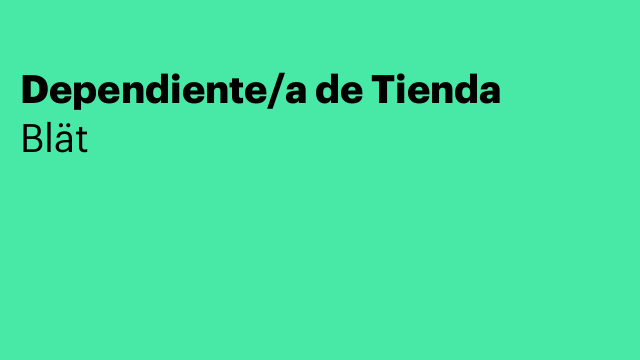 Dependiente/a de Tienda
