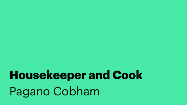 Housekeeper and Cook