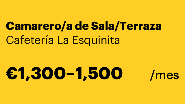 Camarero/a de Sala/Terraza