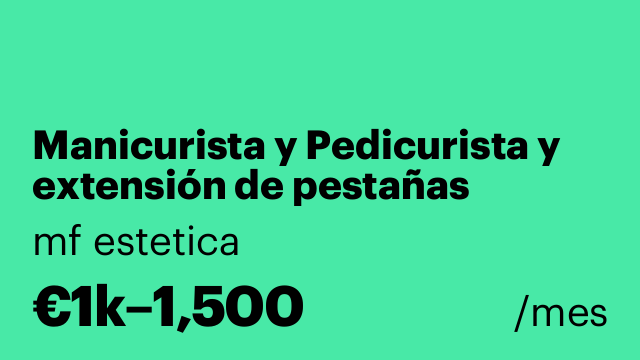 Manicurista y Pedicurista y extensión de pestañas
