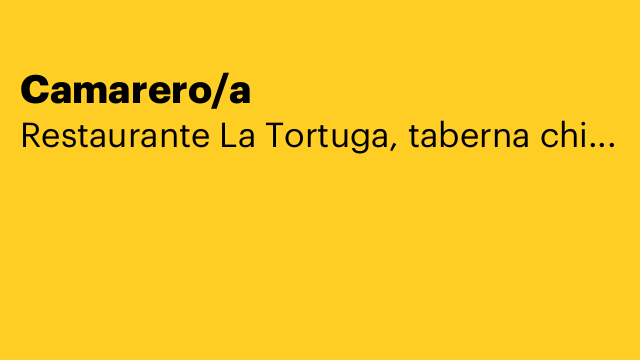 Camarero/a