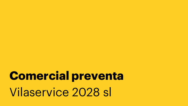 Comercial preventa