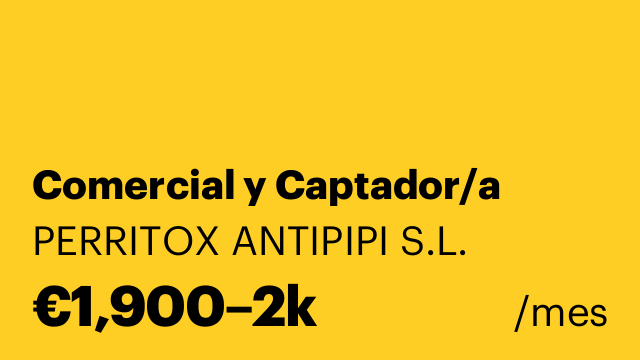 Comercial y Captador/a