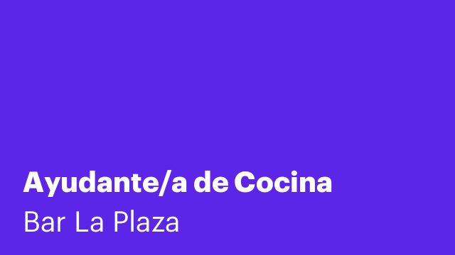 Ayudante/a de Cocina