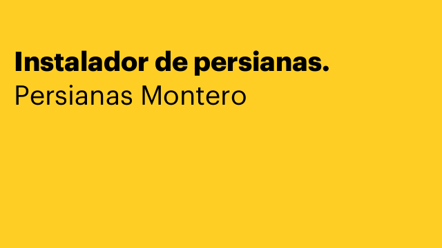 Instalador de persianas.