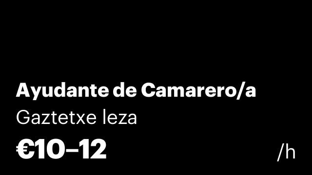 Ayudante de Camarero/a