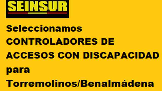 Controlador/a de Accesos con Discapacidad