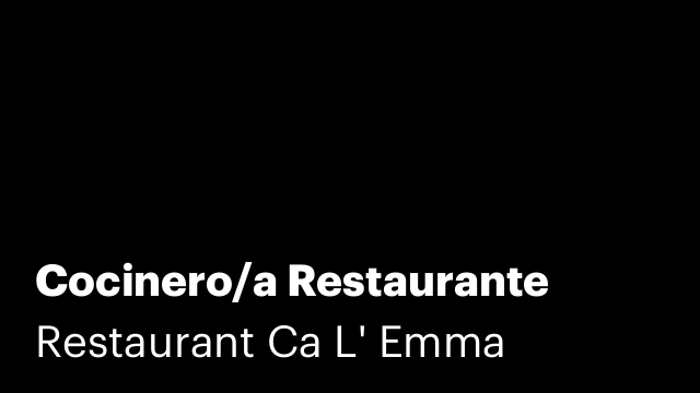 Cocinero/a Restaurante