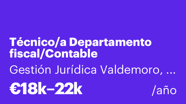 Técnico/a Departamento fiscal/Contable