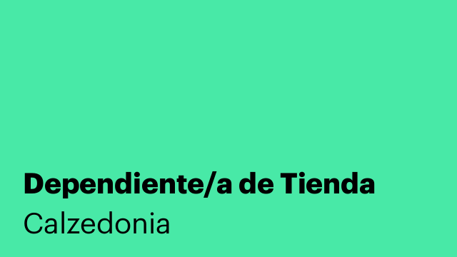 Dependiente/a de Tienda