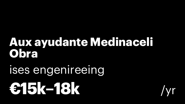 Aux ayudante Medinaceli Obra