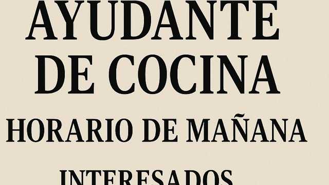 Ayudante/a de Cocina