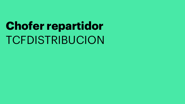 Chofer repartidor