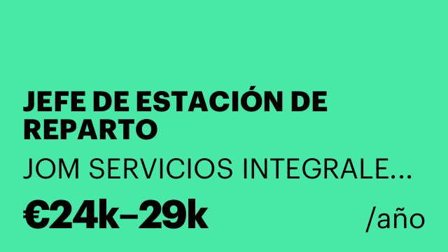 JEFE DE ESTACIÓN DE REPARTO