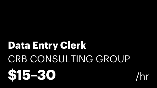 Data Entry Clerk