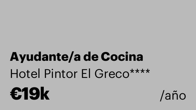 Ayudante/a de Cocina