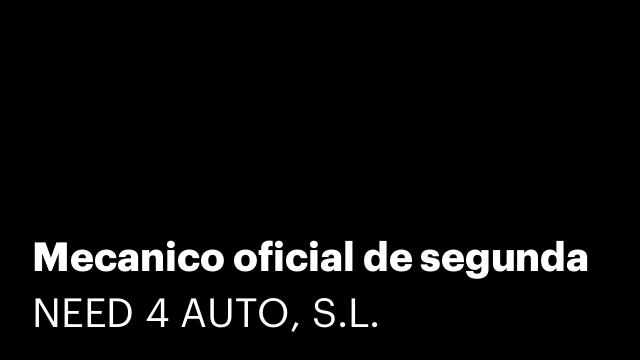 Mecanico oficial de segunda