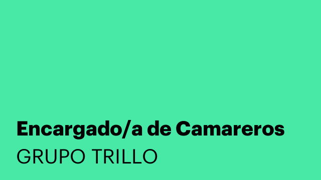 Encargado/a de Camareros