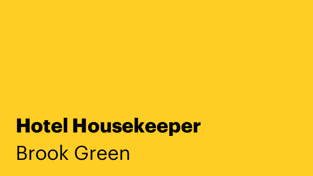 Hotel Housekeeper