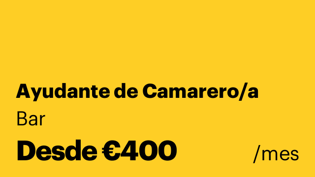 Ayudante de Camarero/a