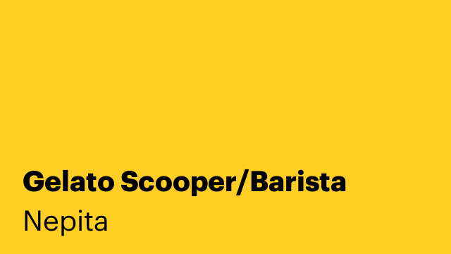 Gelato Scooper/Barista