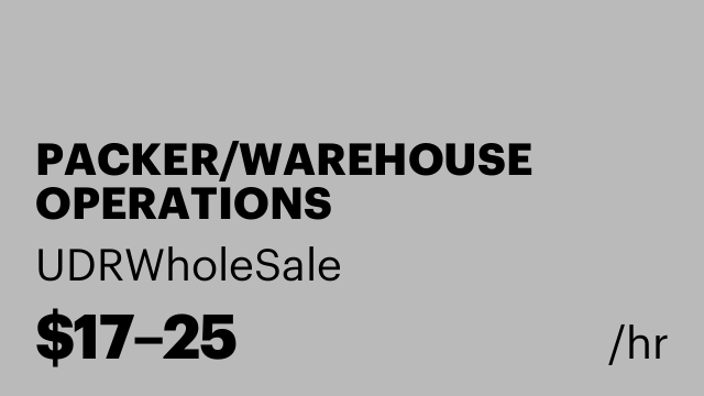 PACKER/WAREHOUSE OPERATIONS