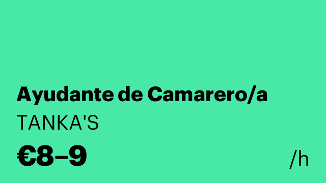Ayudante de Camarero/a