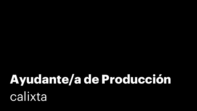 Ayudante/a de Producción